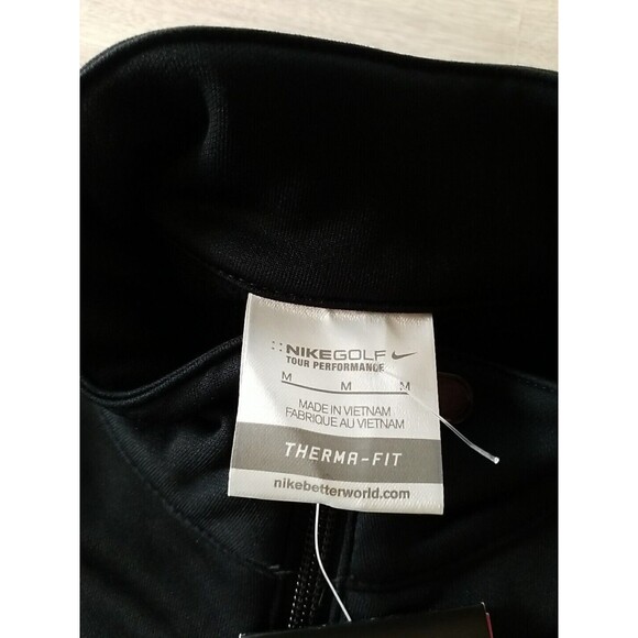 Nike Golf Jacket Womens M Therma-Fit Fleece Full Zip Black Performance 432454 - Picture 3 of 10